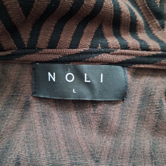 Noli Brown and Black Jacquard Hoodie - Picture 6 of 11